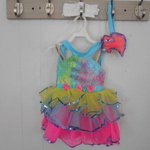 Extra Small Child Dance Costume & Tights  New